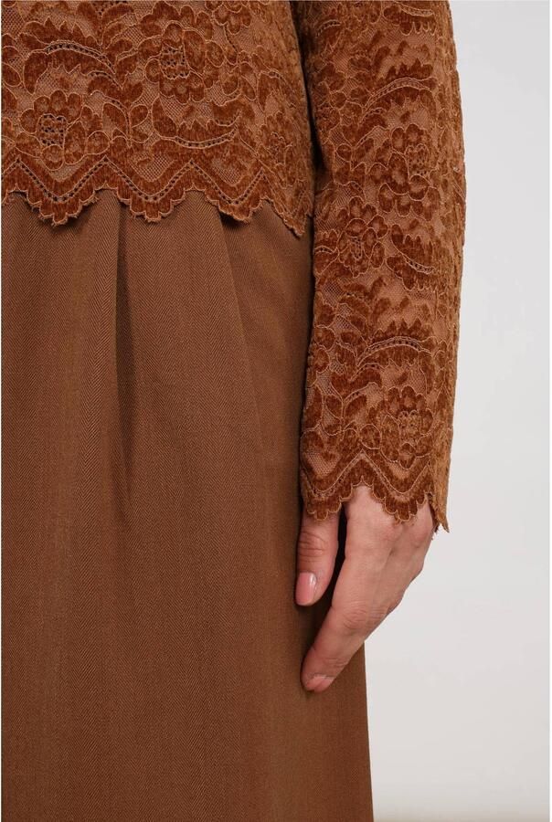 NUKUS Dames Tops & T-shirts Wies Top Lace Bruin - Foto 7