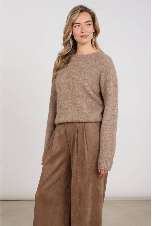 NUKUS Dames Truien & Vesten Konstanza Pullover Flower Camel - Foto 6