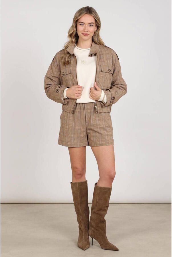 NUKUS Dames Jassen Hope Jacket Check Bruin - Foto 7