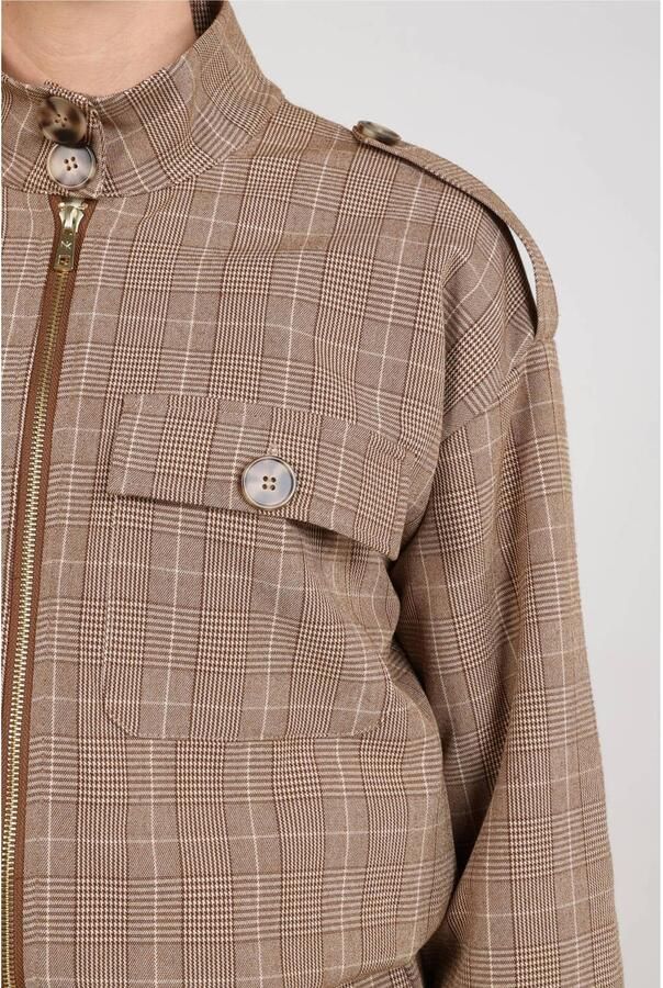 NUKUS Dames Jassen Hope Jacket Check Bruin - Foto 6