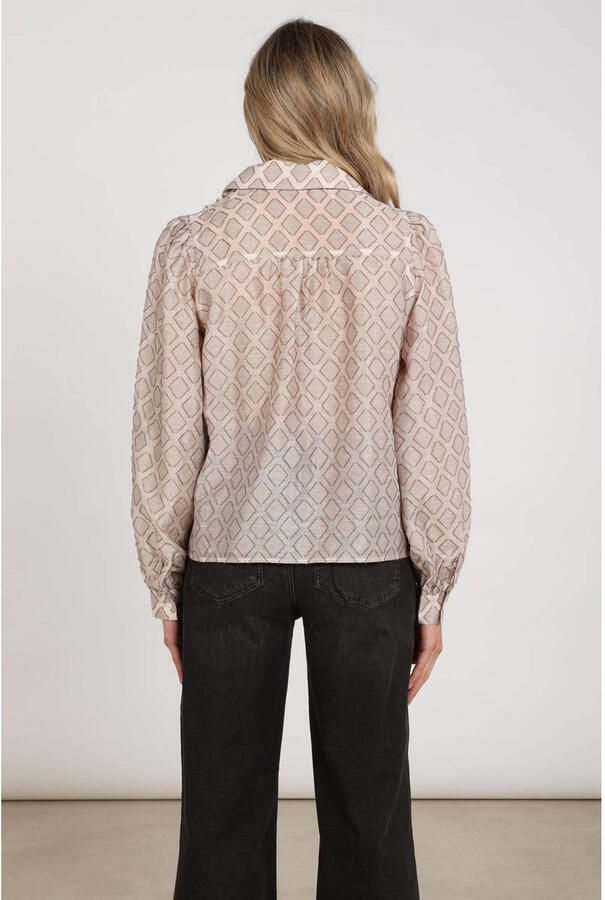NUKUS Dames Blouses Antonella Blouse Pattern Beige - Foto 2