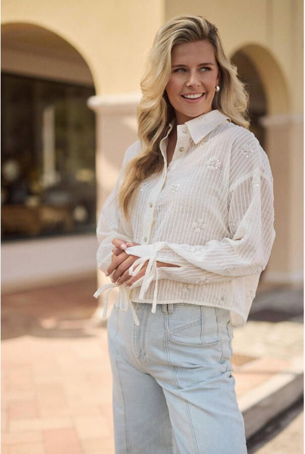 NUKUS Dames Blouses Bailey Blouse Beads Gebroken Wit - Foto 7