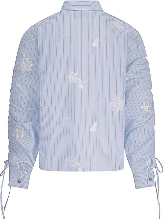 NUKUS Dames Blouses Rosa Blouse Stripe Lichtblauw - Foto 6