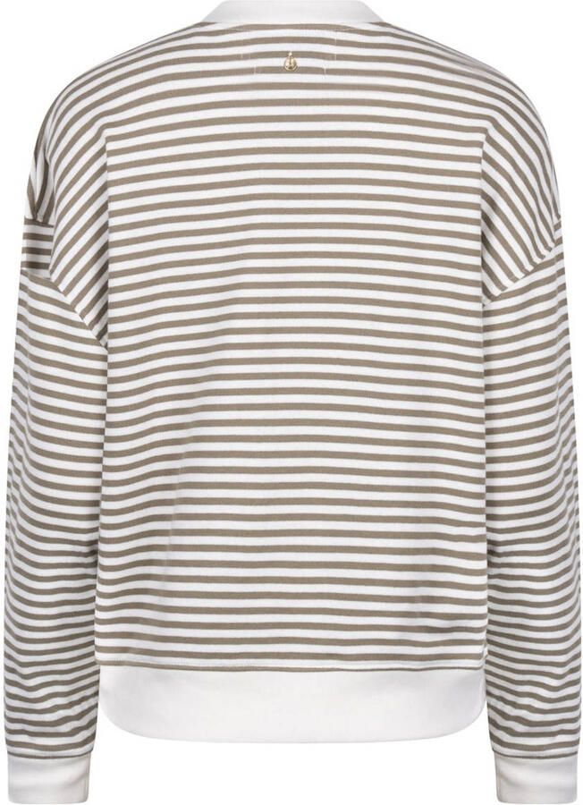 NUKUS gestreepte sweater groen - Foto 2