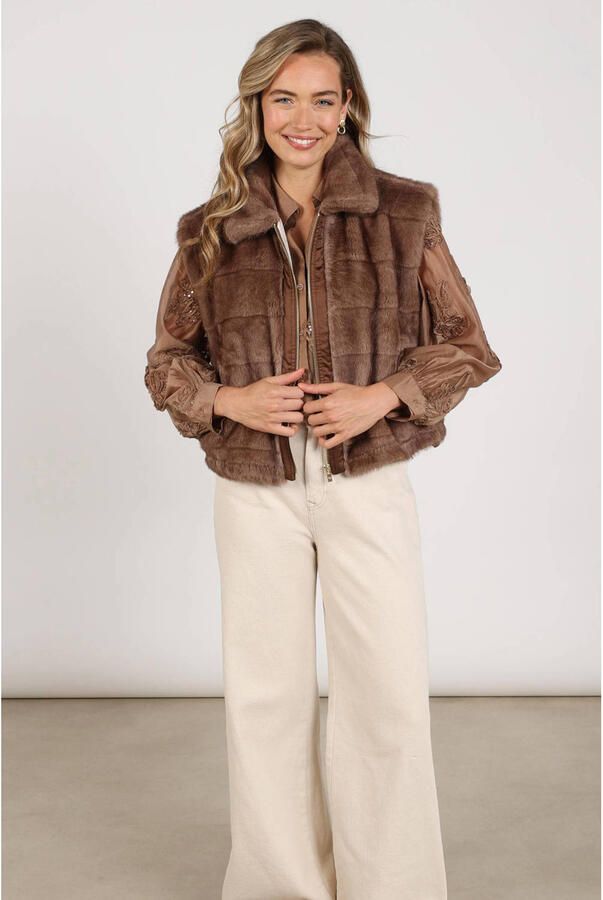 NUKUS Dames Blazers Hani Gilet Bruin
