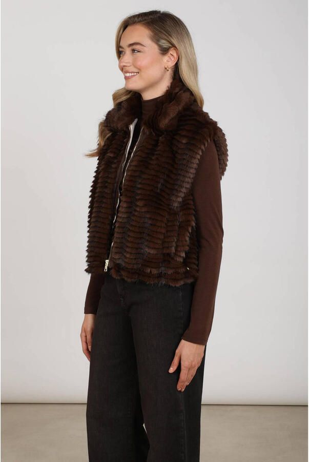 NUKUS gilet donkerbruin - Foto 2