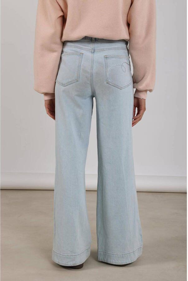 NUKUS Dames Jeans Abby Pants Denim Strass Lichtblauw - Foto 6
