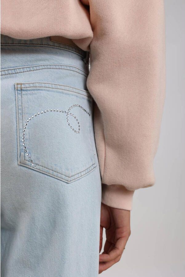 NUKUS Dames Jeans Abby Pants Denim Strass Lichtblauw - Foto 9