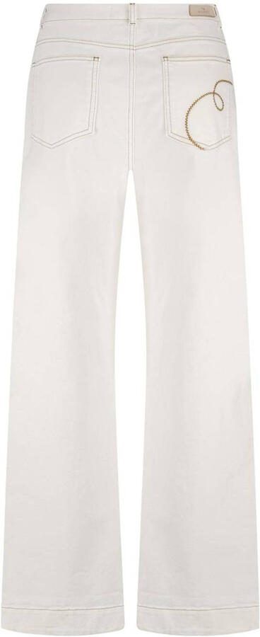NUKUS high waist wide leg jeans wit