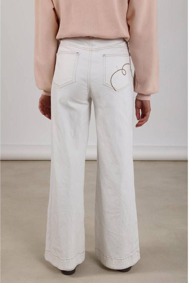 NUKUS high waist wide leg jeans wit - Foto 2