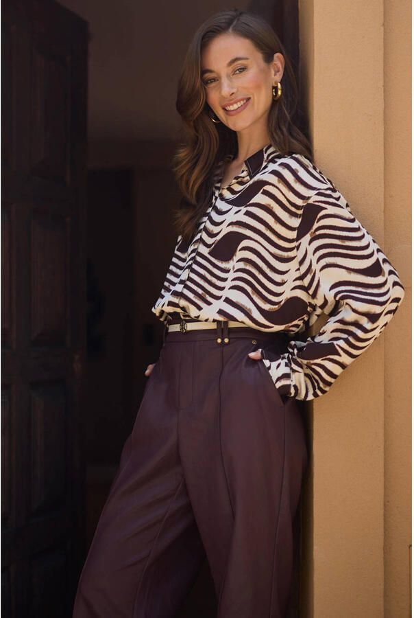 NUKUS Dames Blouses Adora Blouse Zebra Ecru - Foto 2