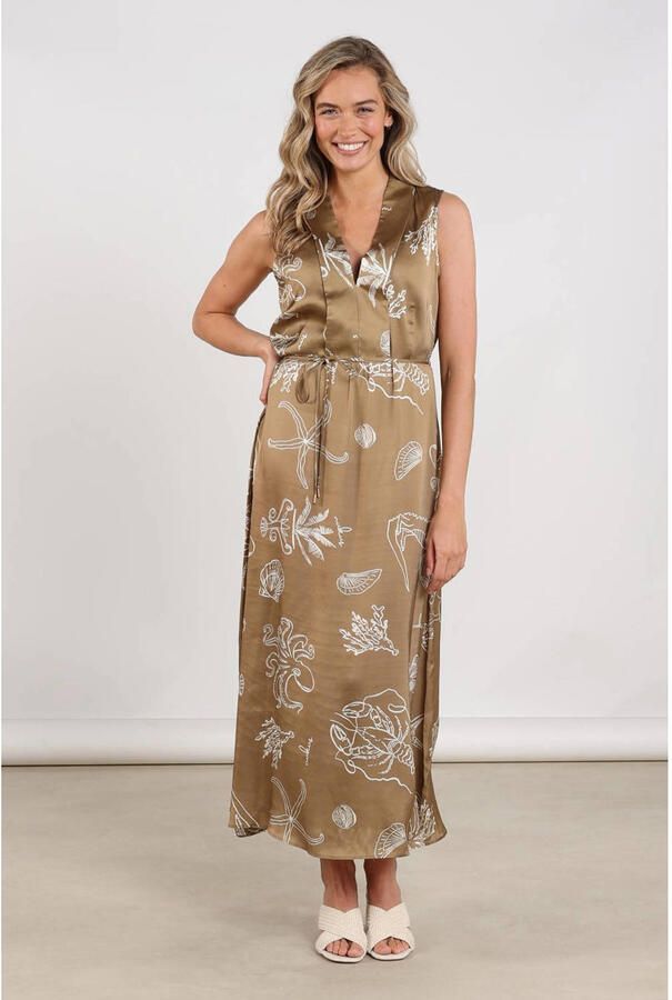 NUKUS Dames Jurken Violet Dress Print Bruin - Foto 5