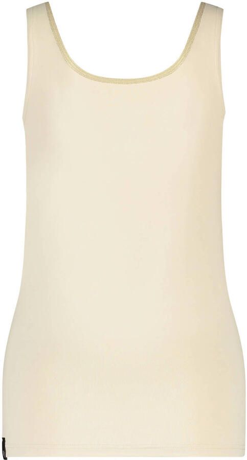 NUKUS mouwloze top beige - Foto 3
