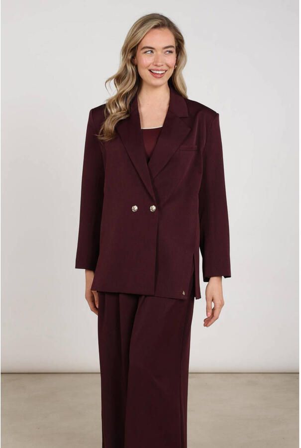 NUKUS oversized blazer aubergine