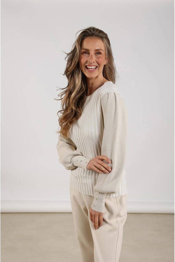 NUKUS Dames Tops & T-shirts Mulberry Pullover Lurex Ecru - Foto 6