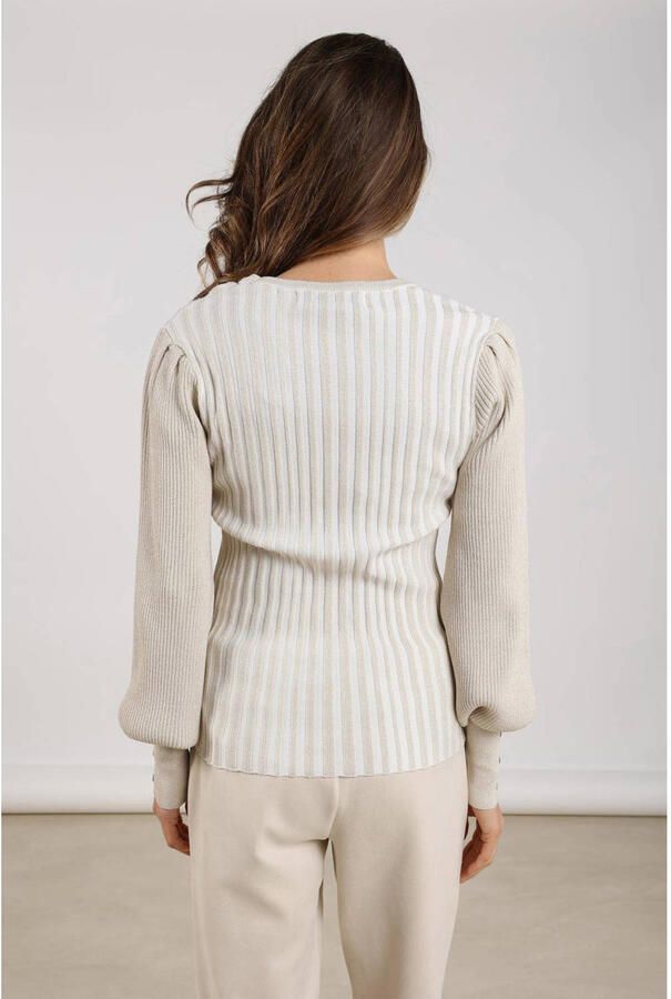 NUKUS Dames Tops & T-shirts Mulberry Pullover Lurex Ecru - Foto 5
