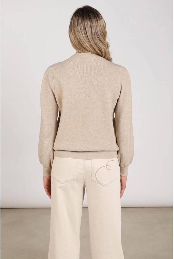NUKUS pullover zand met lurex - Foto 2