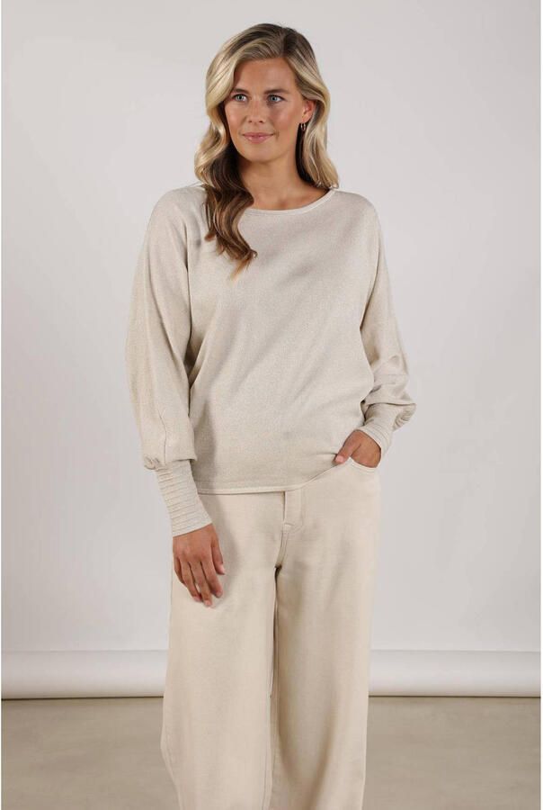 NUKUS Truien & Vesten Jorien Pullover Lurex Creme - Foto 5