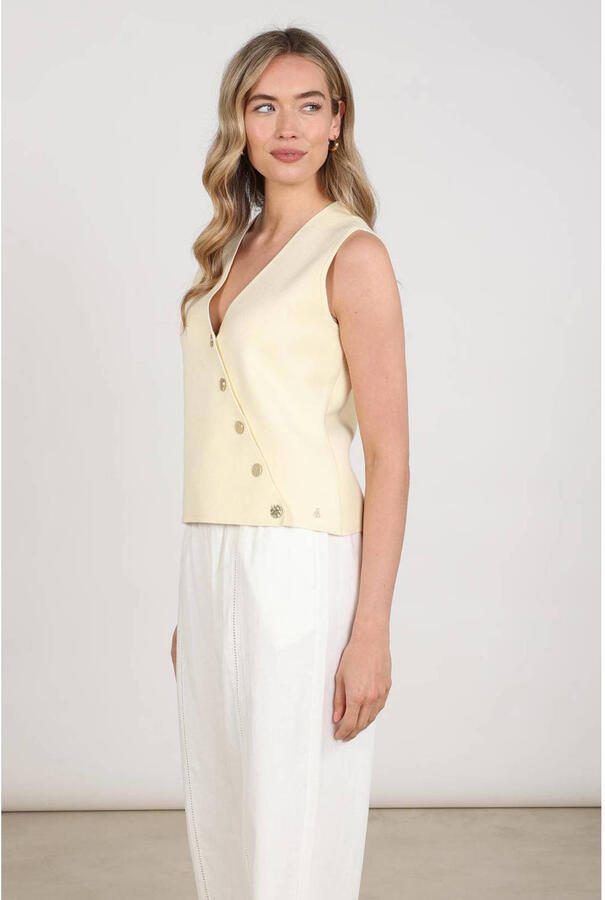NUKUS regular gilet lichtgeel - Foto 3