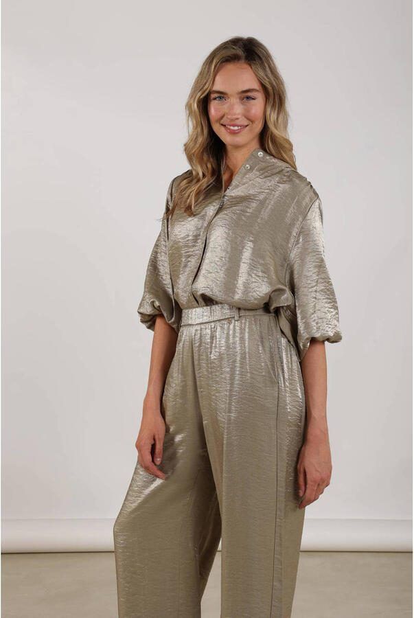 NUKUS Dames Blouses Lilly Blouse Shiny Olijf - Foto 7