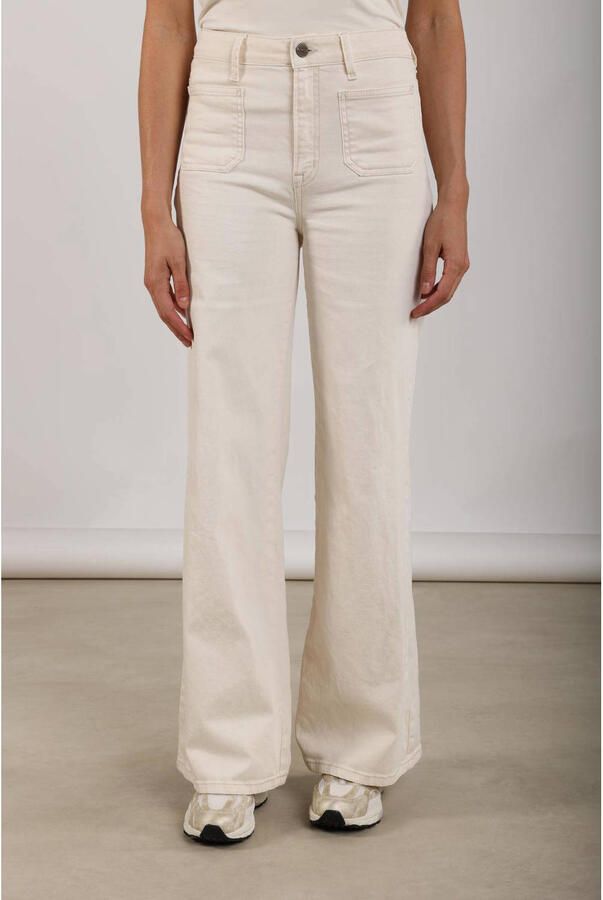 NUKUS Scarlet high waist flared jeans ecru - Foto 5