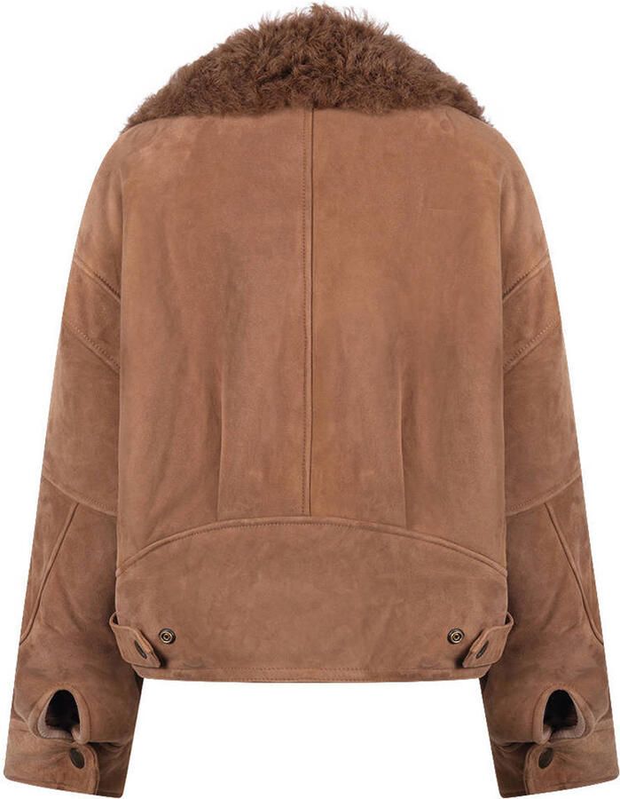 NUKUS suèdelook winterjas cognac - Foto 2