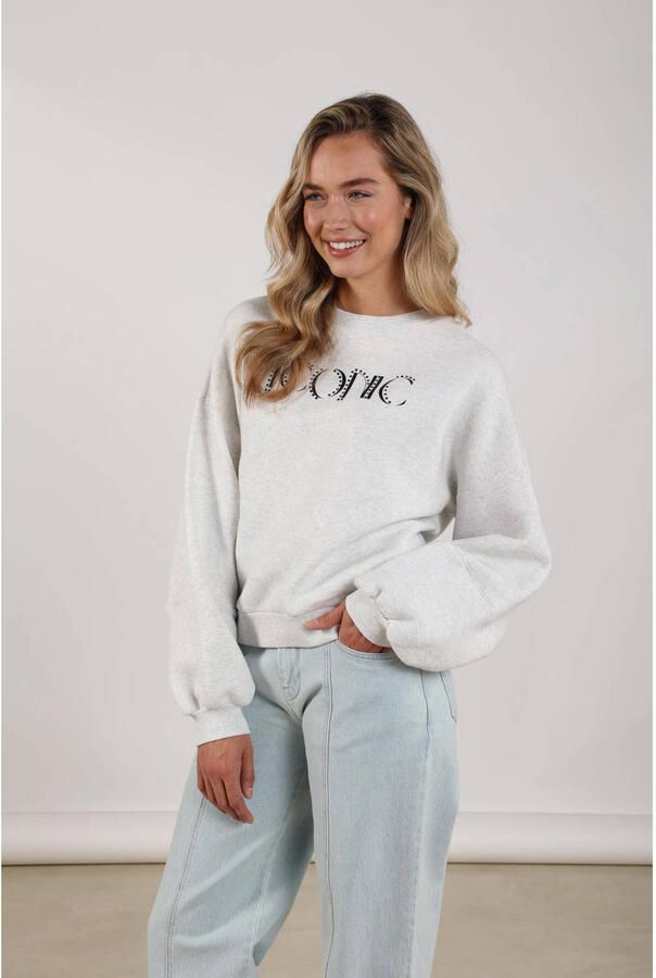 NUKUS sweater grijs melange