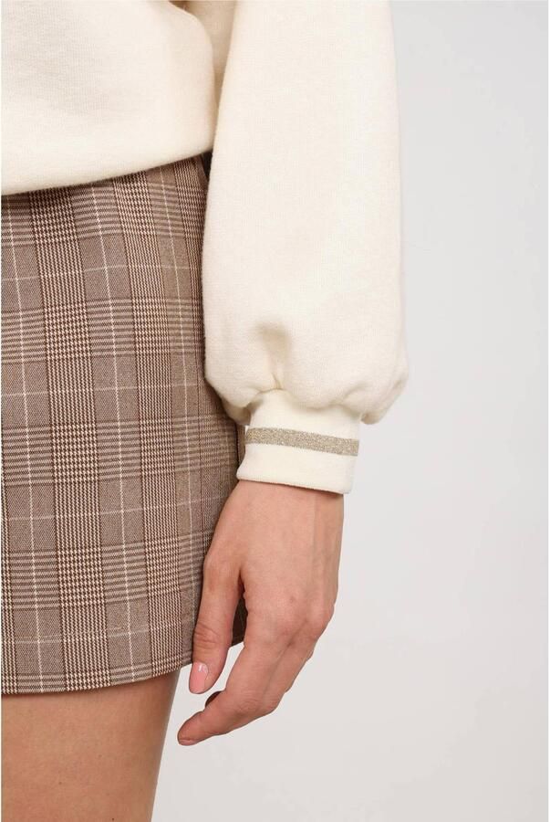 NUKUS sweater met borduursels en logo ecru - Foto 3