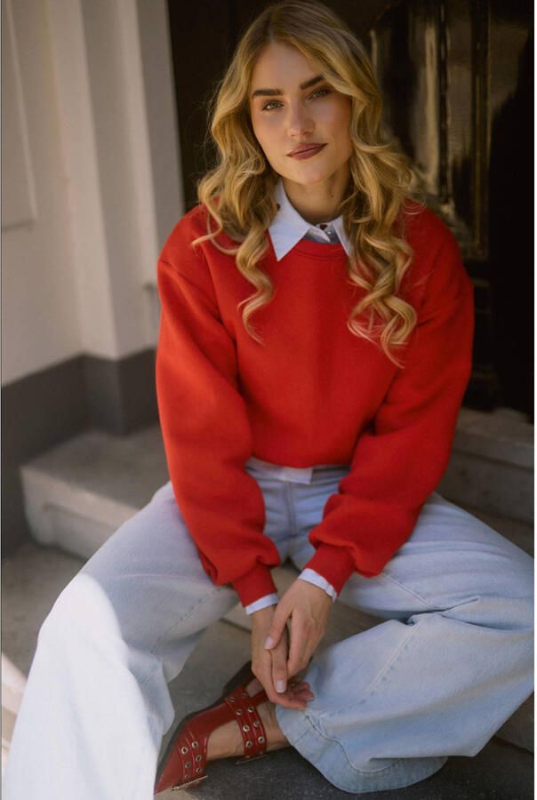 NUKUS sweater rood - Foto 3