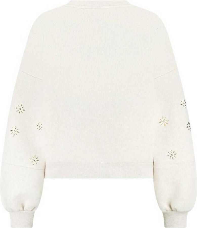 NUKUS Dames Truien & Vesten Amadora Sweater Flowerstuds Beige - Foto 5