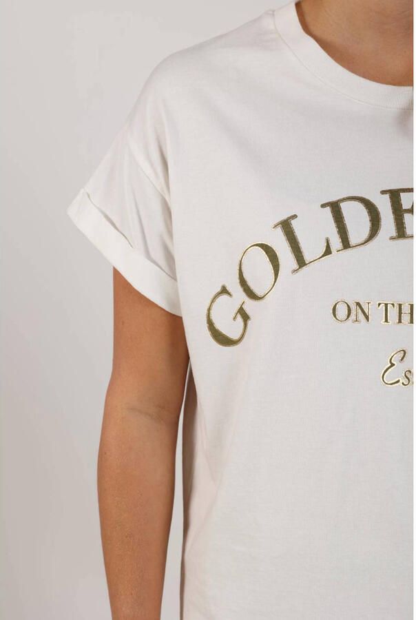 NUKUS Dames Tops & T-shirts Sanne Shirt Golden Days Gebroken Wit - Foto 7