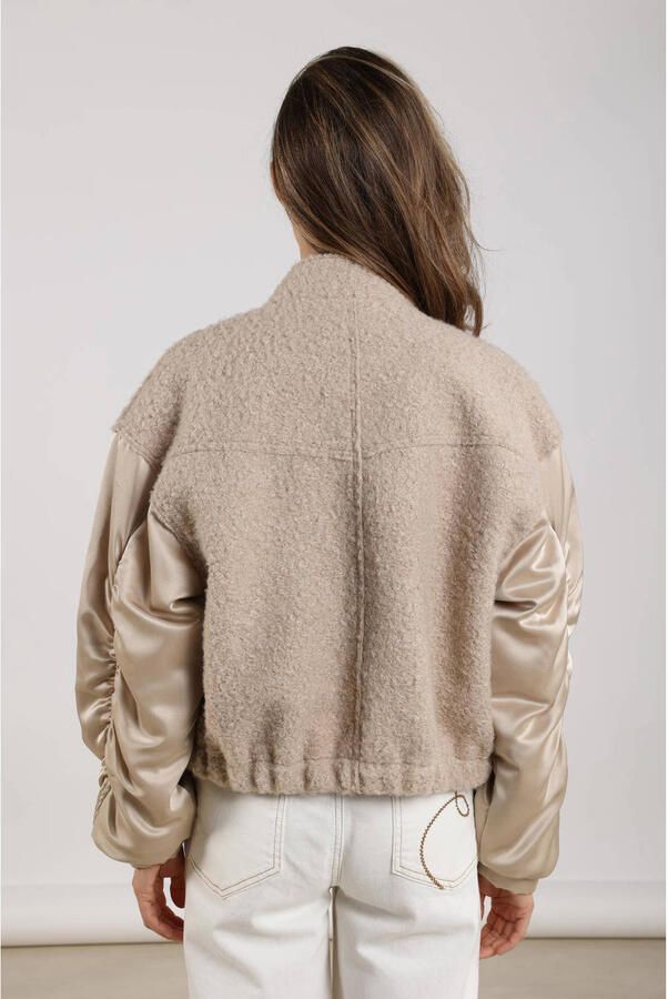 NUKUS Dames Jassen Baltimore Jacket Satin Beige - Foto 5