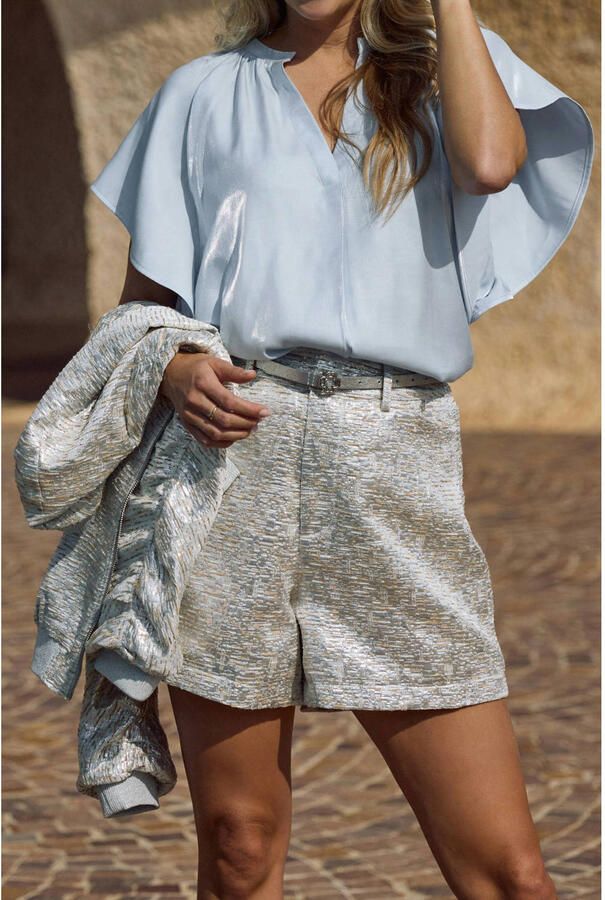 NUKUS Dames Tops & T-shirts Taylor Top Shiny Lichtblauw - Foto 7