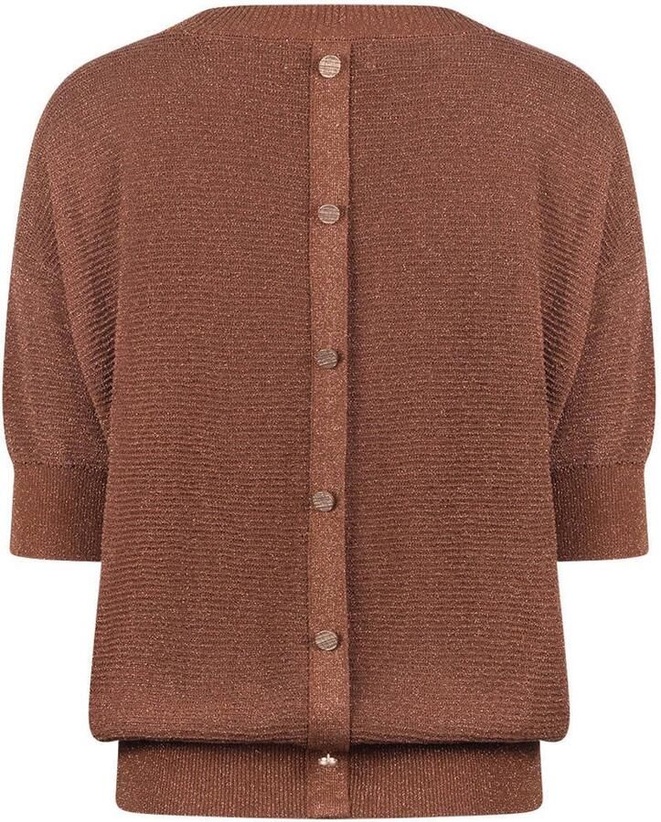 NUKUS Dames Tops & T-shirts Kinty Top Lurex Bruin - Foto 6