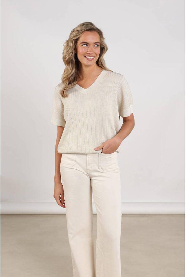 NUKUS top zand met lurex