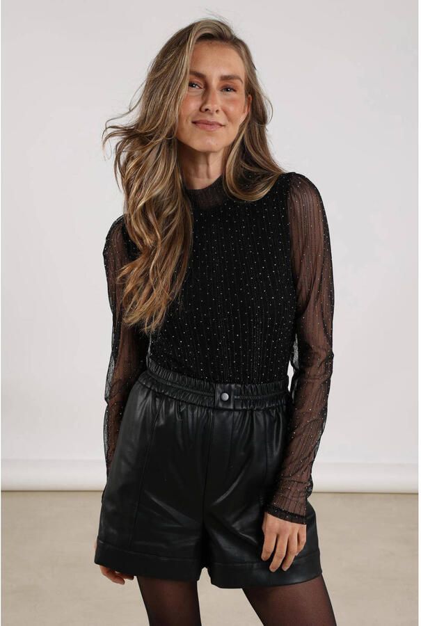NUKUS Dames Tops & T-shirts Puck Top Strass Zwart - Foto 7