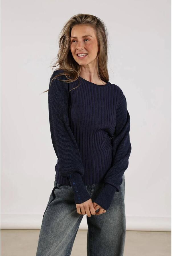 NUKUS Dames Truien & Vesten Mulberry Pullover Lurex Donkerblauw - Foto 6