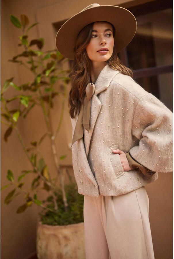 NUKUS Dames Jassen Danique Jacket Pearls Beige - Foto 6