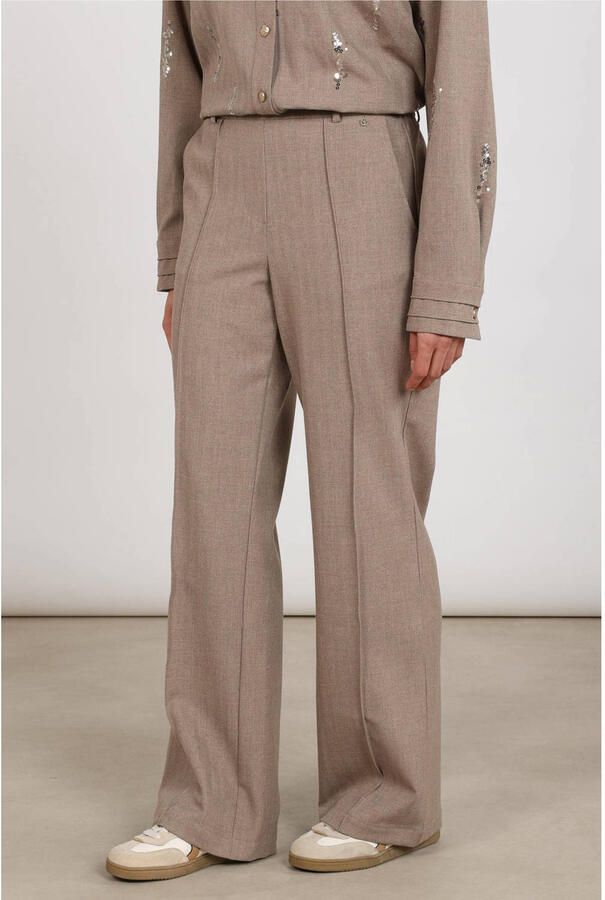 NUKUS wide leg broek beige - Foto 2