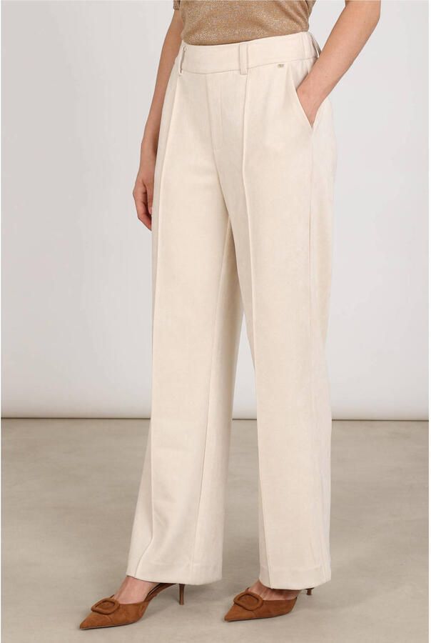 NUKUS wide leg broek ecru