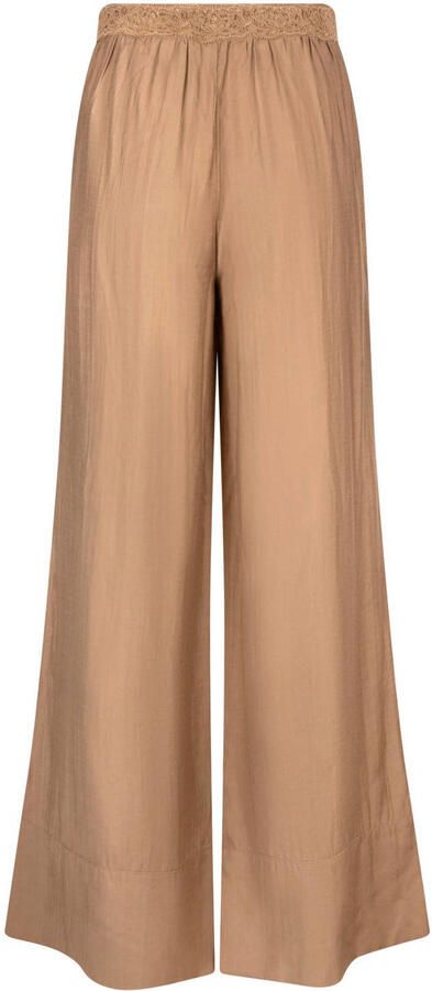 NUKUS wide leg high waist broek camel - Foto 3
