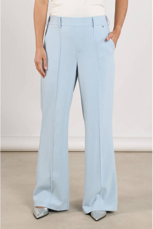 NUKUS wide leg high waist broek lichtblauw - Foto 5