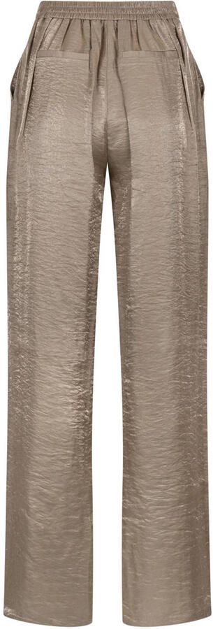 NUKUS wide leg regular waist broek goud - Foto 7