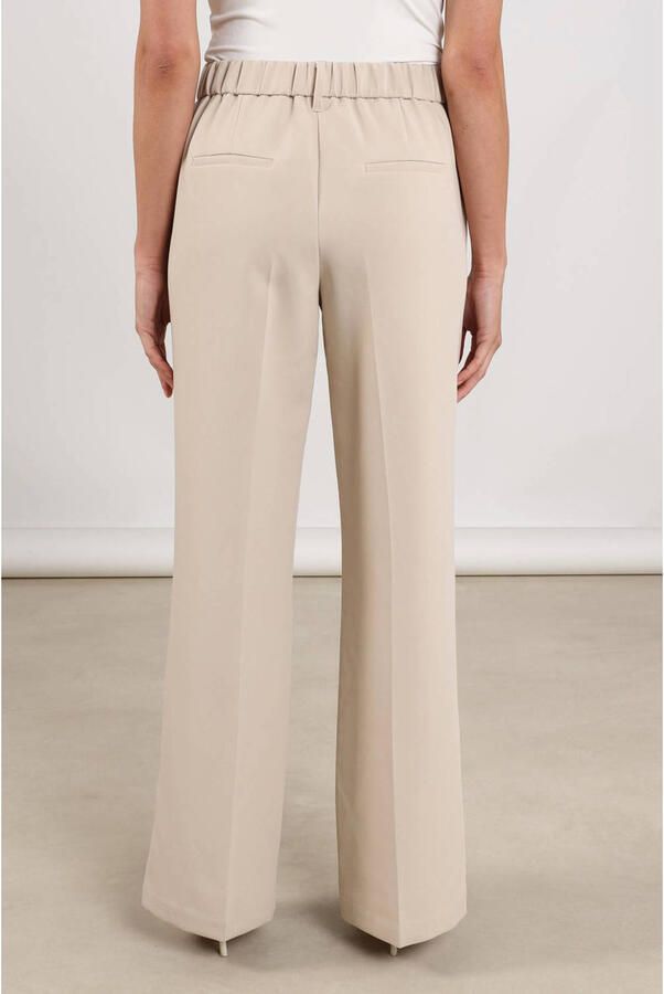 NUKUS wide leg regular waist broek zand - Foto 6