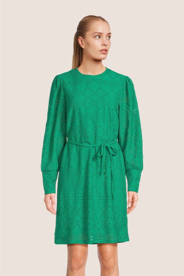 OBJECT A-lijn jurk OBJFEODORA van gerecycled polyester groen