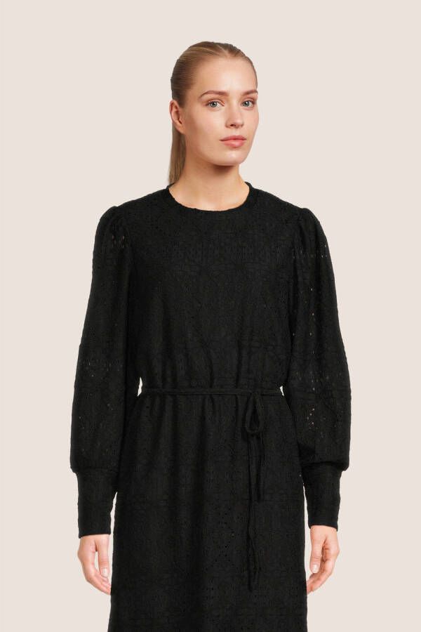 OBJECT A-lijn jurk OBJFEODORA van gerecycled polyester zwart