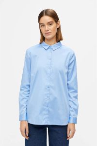 OBJECT blouse OBJROXA met biologisch katoen blauw