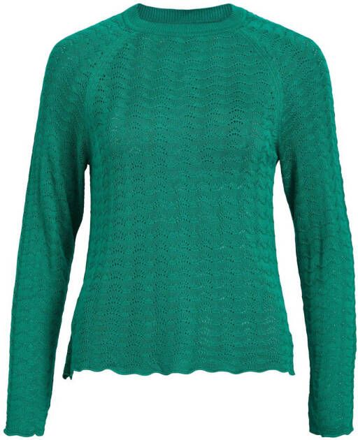 OBJECT fijngebreide top OBJGRY groen