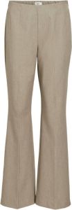OBJECT flared broek OBJTYMA taupe