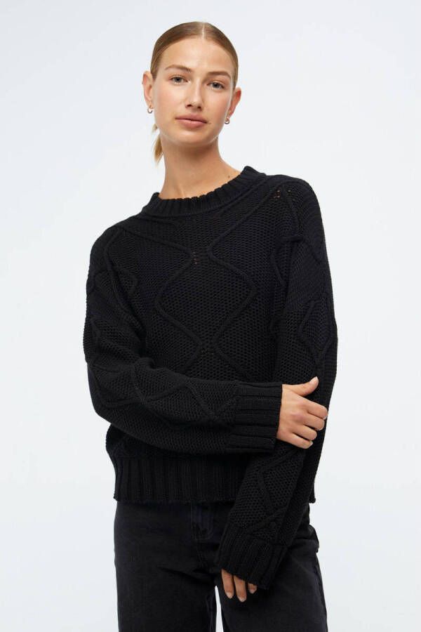 OBJECT gebreide trui OBJHARVEY zwart